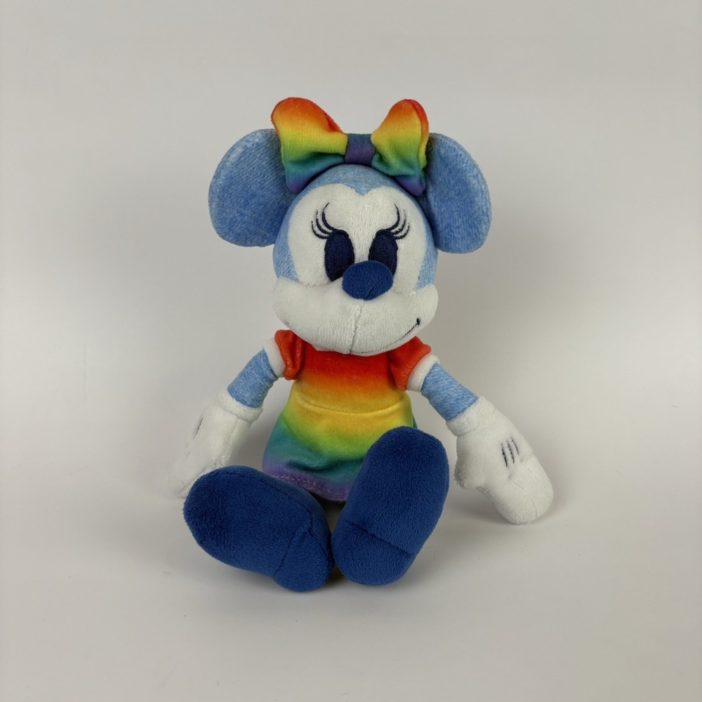 Disney Rainbow Collection 9" Minnie Mouse Plush Pride Stuffed Animal Toy Mickey